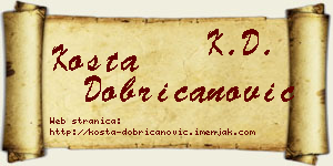 Kosta Dobricanović vizit kartica